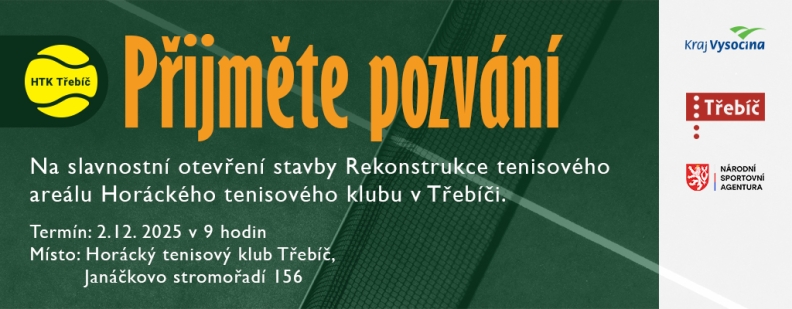 Slavnostní otevření stavby Rekonstrukce tenisového areálu HTK Třebíč